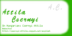 attila csernyi business card